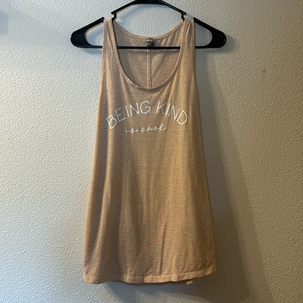 “Being kind is cool” graphic tank top unisex size small
